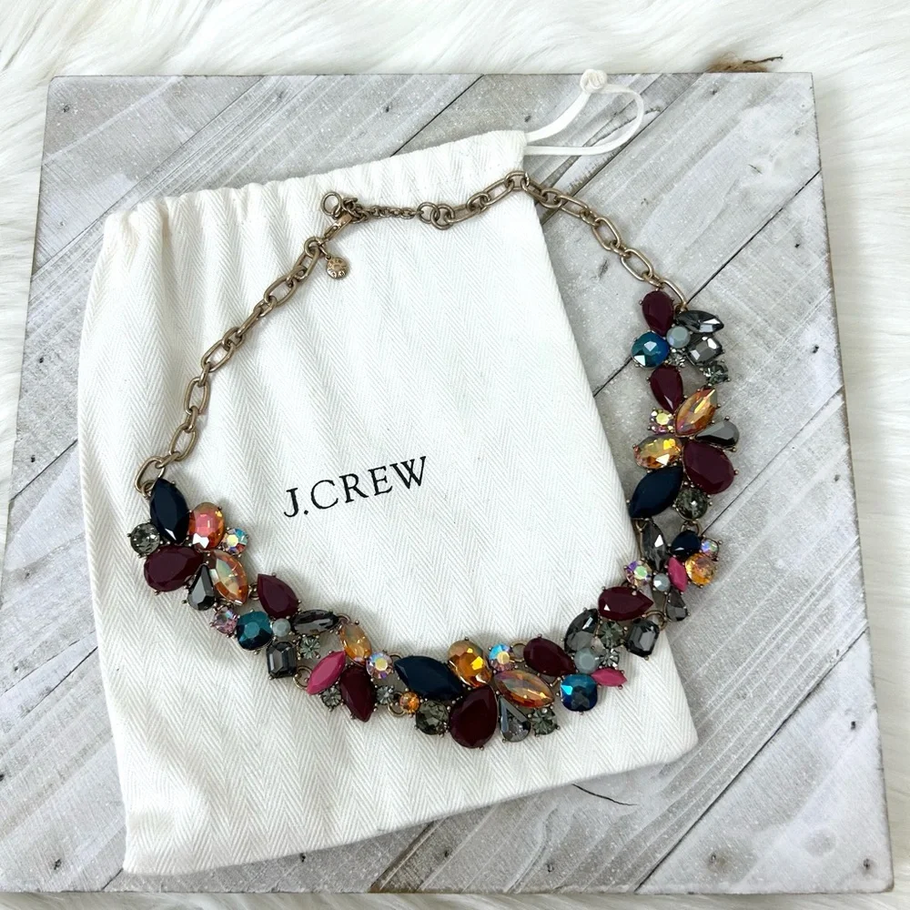 J. Crew Jewel Toned Cluster Confetti Collar Necklace